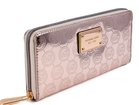 michael kors jet set wallet rose gold|michael kors oversized wallet.